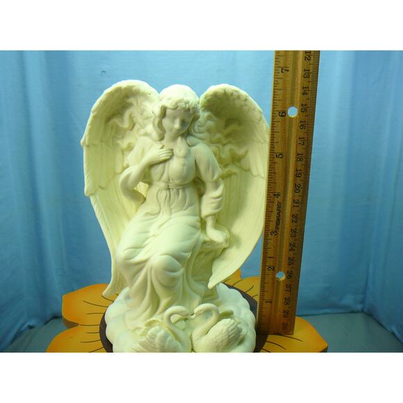 Vtg Partylite Angel of Love Bisque Porcelain Taper Candle Holder #P7888 - Picture 5 of 6